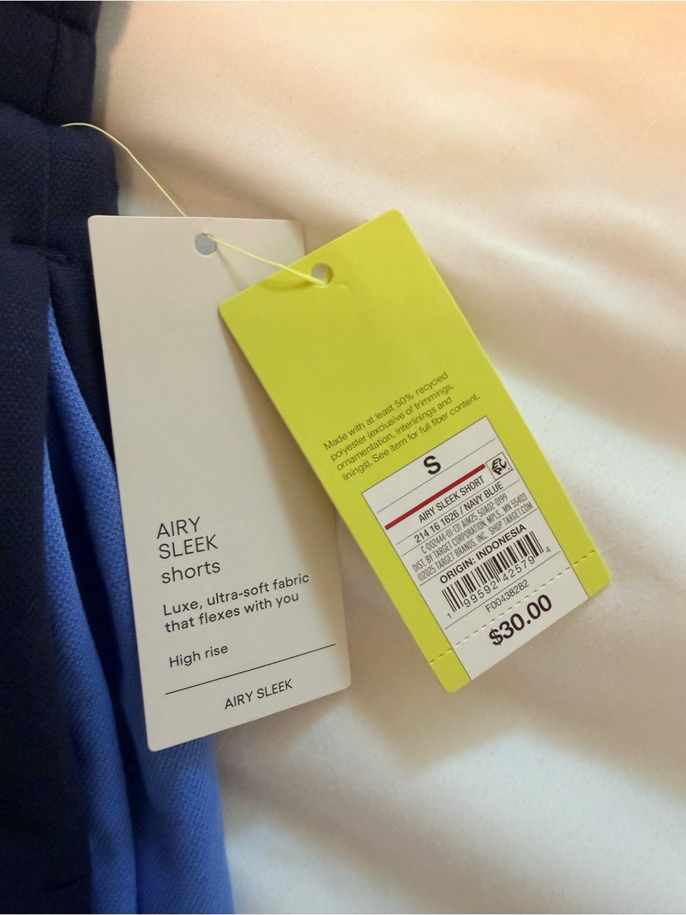 Target Two-Tone Blue Athletic Shorts with Light Blue Panels - Picture 4 of 4